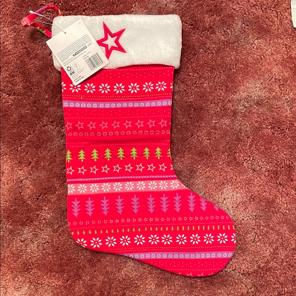 American Girl Red and White Holiday Stocking